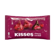 Hershey's Kisses Cherry Cordial Flavored Milk Chocolate Christmas Candy, Bag 9 oz