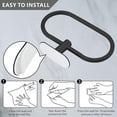 thumbnail image 3 of YISITIAN Porte-Serviettes, Porte-Serviettes en Acier Inoxydable Auto-Adhésif pour Salle de Bain, Support Mural Rond Moderne Sans Perçage, Accessoire de Salle de Bain Antirouille (Noir) AZ1014-4620, 3 of 7