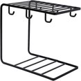 thumbnail image 1 of 1 Pcs Coffee Cup Holder 6 Hooks Metal Cup Rack Tea Cup Display Rack For 6 Cup Saucer Spoon Sets, 1 of 5