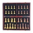 thumbnail image 2 of Juego de ajedrez BESTCHIC de madera plegable de 18" con piezas ponderadas, 2 of 9