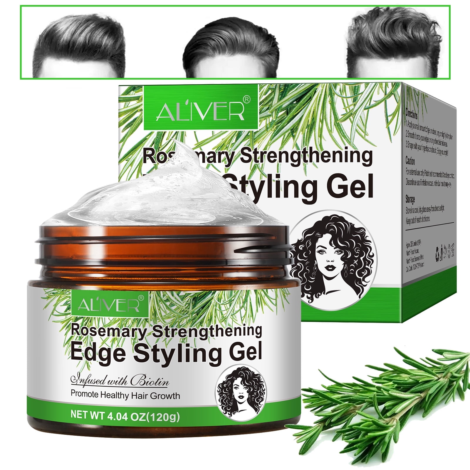 Aliver Rosemary Edge Styler Gel – for All-Day Hold, Hydration, 120g