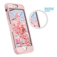 thumbnail image 4 of ULAK iPhone 6 Plus / 6S Plus Case, 3D Bling Rhinestone Heavy Duty Shockproof Hybrid Hard PC Soft Silicone Rubber Protective Case, Rose Gold, 4 of 8