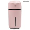 thumbnail image 3 of Desktop LED Humidificador Color Cambio de color USB Recargable Aire Aroma Difusor Aceite Esencial Ambientador Mistola Pulverizador Inicio Oficina Rosa Inevent HA060788-02B, 3 of 7