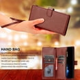 thumbnail image 3 of Leather Wallet Case with Zipper Pocket for Google Pixel 7a - Brown, 3 of 11