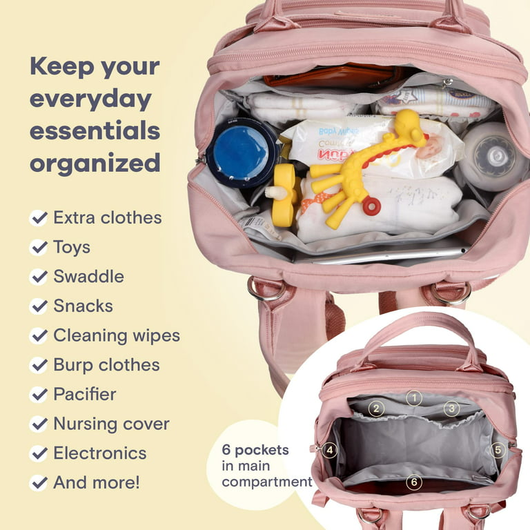 RUVALINO Large Diaper Bag Backpack, Multifunction Travel Maternity