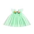 thumbnail image 1 of PENGXIANG Bébé Filles Princesse Robe Fleur Décor Mouche Manches Maille en Tulle en Couches Robe, 1 of 7