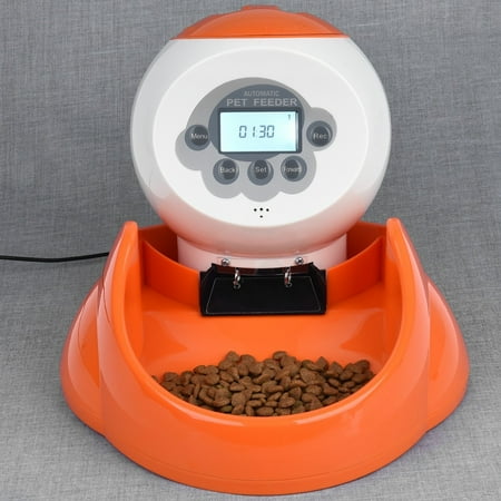 Automatic Pet Dog Cat Feeder Food Bowl Programmable Voice