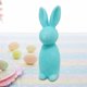 thumbnail image 4 of Conejito de Pascua flocado, decoración festiva suave, 22 cm, centro de mesa de primavera azul, 4 of 5