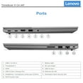 thumbnail image 5 of Lenovo ThinkBook 15 Gen 4 Business Laptop, 15.6" FHD Display, Intel Core i7-1255U, 40GB RAM, 2TB SSD, HDMI, Thunderbolt 4, Webcam, Wi-Fi 6, Fingerprint Reader, SD Card Reader, Windows 11 Pro, Grey, 5 of 5