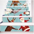 thumbnail image 1 of Pegatinas navideñas 3D para escaleras a prueba de agua para la renovación de escaleras, Muñeco de nieve navideño Palo de escalera de simulación 3D a prueba de agua Moda Creativa Decoración de pasos Palo de pared ER, 1 of 3