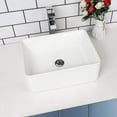 thumbnail image 3 of Lavabo rectangular Kichae para baño, 18 x 13 cm, cerámica blanca, 3 of 6