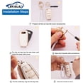 thumbnail image 4 of for Aufor Audi Key Fob Cover 3 Buttons TPU Soft Key Shell Case Fit for Audi A1 A3 A4 A6 A8 Quattro Q3 Q7 S3 S6 RS3 RS6 R8 TT TTS Flip White Car Key Protector with Bling Keychaindi Key Fob Cover 3 Bu, 4 of 6