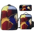 thumbnail image 1 of Justice League Ensemble Sac à Dos Illimité 17 Pouces Plus Boîte à Lunch et Porte-Stylo Multi-Compartiments, 1 of 5