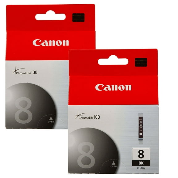 Canon CLI-8 Black Ink Cartridge for Select PIXMA iP, MP, MX and PRO Series Printers, 2-Pack