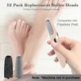 thumbnail image 2 of Paquete de 12 rodillos de repuesto para Pedi impecable, recambios de cabezal de repuesto compatibles con la lima de herramientas electrónica Finish Touch Flawless Pedi, 6 extra gruesos y 6 regulares g, 2 of 5