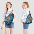 thumbnail image 2 of Jungle Floral Sling Backpack - Exotic Monstera & Flowers Design Crossbody Bag, Fashionable Pack, 2 of 4