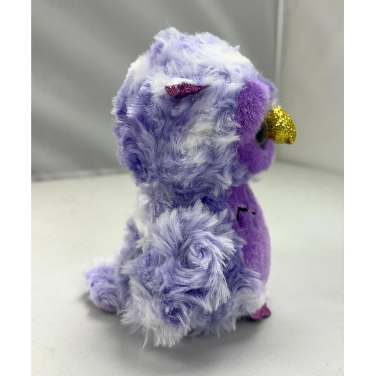 Ty Beanie Boos - Owlivia the Purple Owl – Glitter Eyes - Stuffed