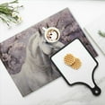 thumbnail image 4 of BaHomeck placemats Set of 4 White Horse Standing Under Cherry Blossom Tree Cotton Linen rectangle Placemats for Kitchen Dining Table Indoor,Outdoor,18*12inch, 4 of 4