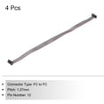 thumbnail image 3 of Unique Bargains IDC 12Pin Flat Ribbon Cable, 1.27mm Pitch FC to FC Connector 20cm Length Grey Jumper Wire Computer DVD, 4Pcs, 3 of 5