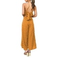 thumbnail image 2 of Inevnen Womens Crossed V Neck Jumpsuits Summer Casual Polka Dot Romper Long Pants, 2 of 6