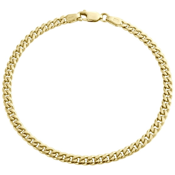 10K Yellow Gold 3.50mm Super Solid Miami Cuban Link Statement Bracelet 7 Inch