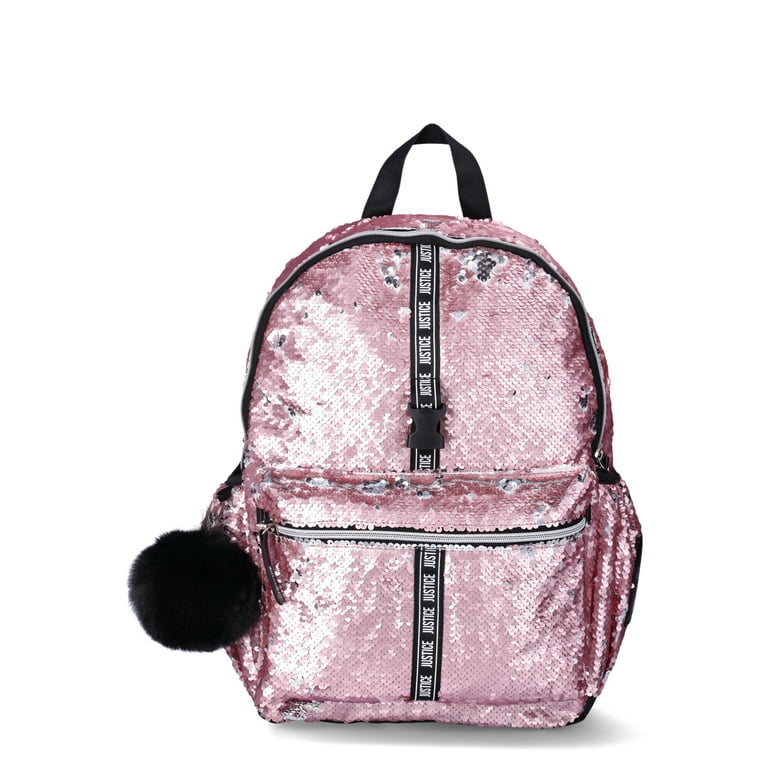 Justice pink sequin backpack best sale
