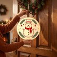 thumbnail image 6 of Dalxymotic Christmas Wooden Hanging Decor, Round Furniture Decoration, Creative Christmas Ornament, Festive Hanging Ornament, Christmas Wooden Decor for Home, Mantel, Tree, Shelf, 6 of 7