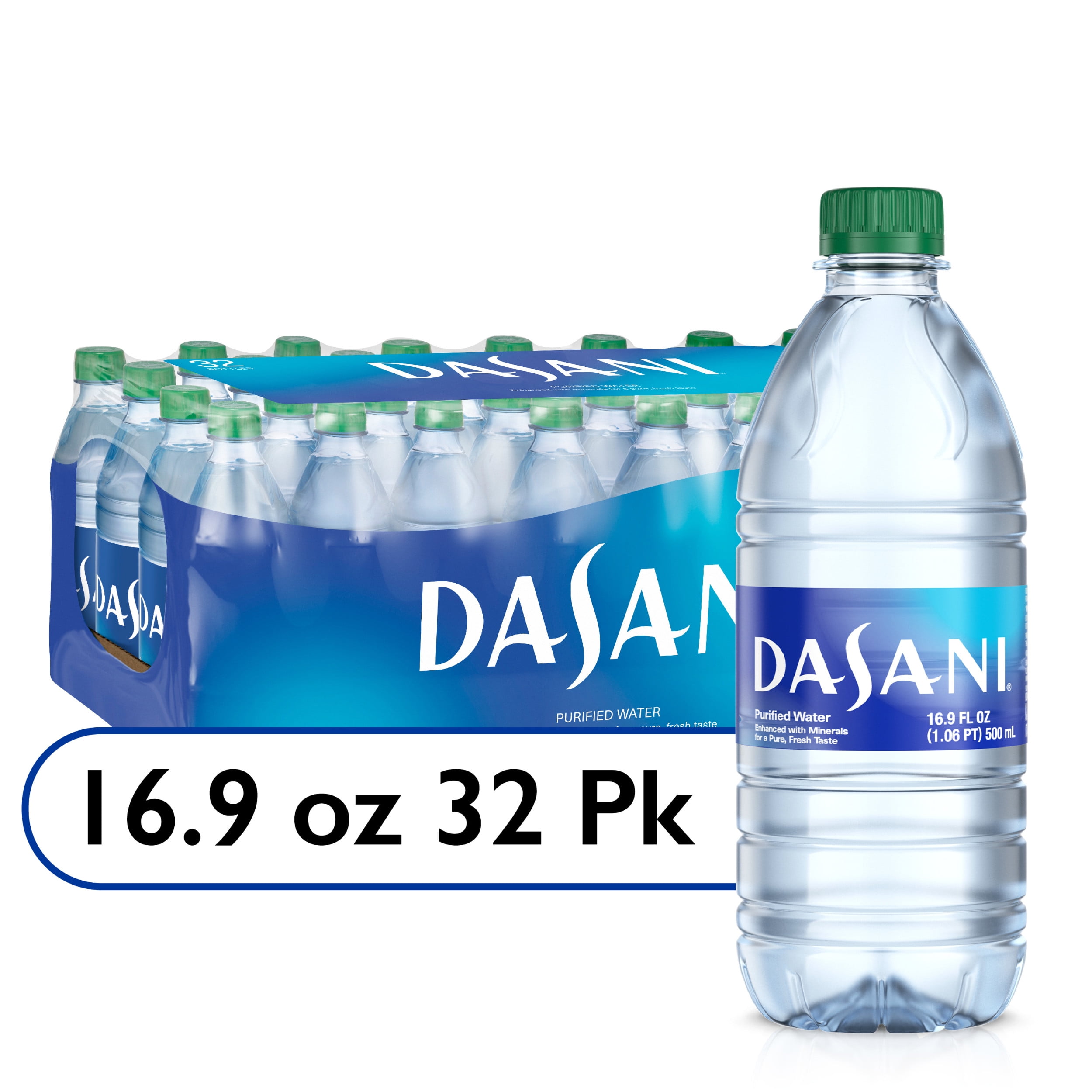 DASANI Purified Enhanced Mineral Water, 16.9 fl oz, 32 Count Bottles