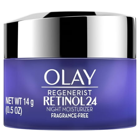 Olay Regenerist Retinol 24 + Peptide Night Face Moisturizer for All Skin Types, Fragrance-Free, Trial Size 0.5 oz