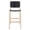 Black/Beige, variant on SAFAVIEH Adah Modern Leather Bar Stool, Black/Natural (22.2 in. W x 22 in. D x 43 in. H)