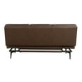thumbnail image 6 of Serta Lambeth Convertible Sofa in Brown Faux Leather Upholstery, 6 of 22