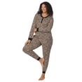 thumbnail image 3 of Aria Women’s Cozy Jersey Henley Pullover and Jogger 2pc Sleepwear Set, Sizes XS-4X, 3 of 8