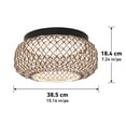 thumbnail image 3 of Artika Benson Exotic Ceiling Light, Black and Rattan, 3 of 7