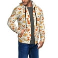 thumbnail image 2 of Naloa Flower Fox Men’s Hoodies, Zip up Hoodie, Sweatshirts,Hoodies for Men Sizes S-3XL-Small, 2 of 5