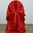 thumbnail image 2 of BalsaCircle 10 Red Universal Solid Satin Chair Covers Slipcovers Wedding Decorations, 2 of 6