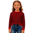 thumbnail image 3 of WOYY Little Boys Striped Long Sleeve T-Shirt Unisex Casual Crew Neck Tshirt, Sizes 3-14, 3 of 5