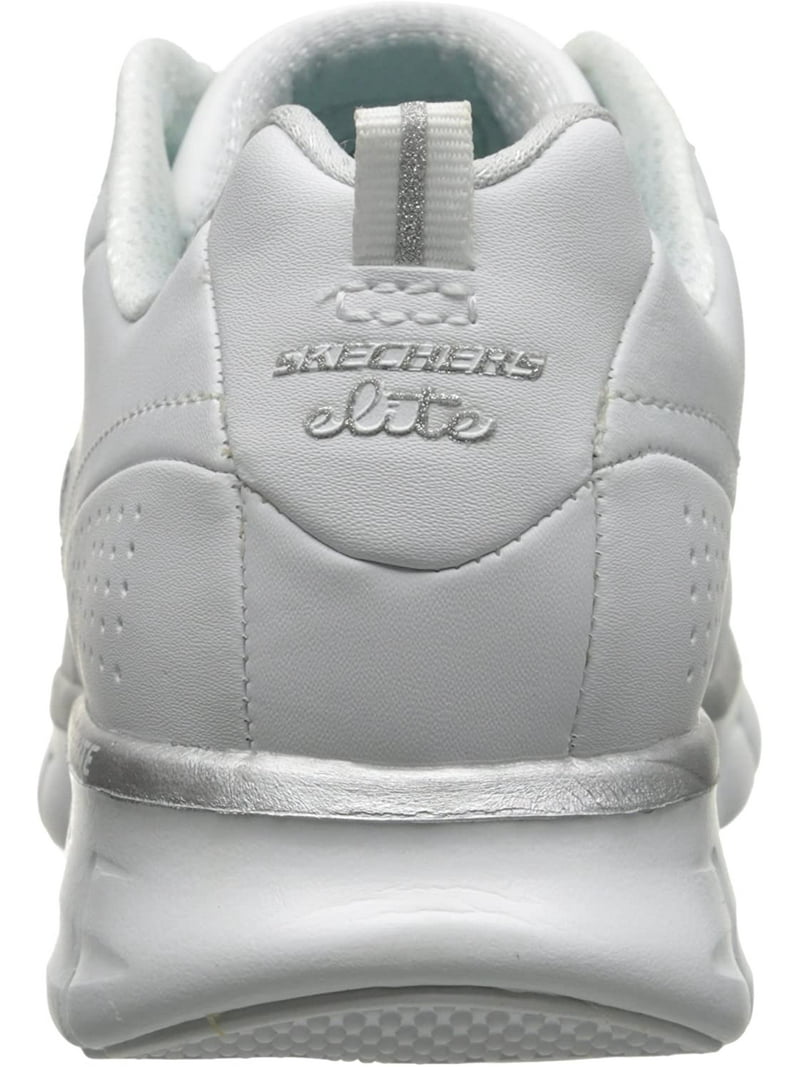 Skechers Women's Elite Class Fashion Sneaker,White/Silver, 11 XW US - Walmart.com