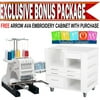 Janome MB-7 Seven-Needle Embroidery Machine w/ Free Ava Embroidery Cabinet!