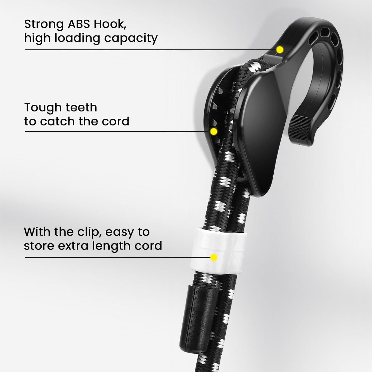 Bungee Cords with Hooks Adjustable 36 in, 8 Pack, Heavy Duty with Strong Big Metal Clip,UV Resistant