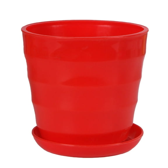 BKBP Colorful Plastic Flower Pots for Succulents, Indoor/Outdoor Decorative Planters with Drainage Holes, Lightweight Garden Containers for Herbs House Plants (2 Size Options)