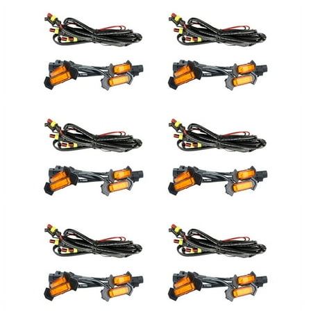 For 2016 -2020 Front Grille Lighting LED Grille Lights Kit 24 PCS( Shell Yellow Light)