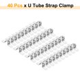 thumbnail image 3 of Uxcell 40pcs U Tube Strap Clamp 3/8" (10mm) Two Hole Pipe Conduit Clamp Clip, 3 of 6