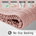 thumbnail image 5 of Luxury Bathroom Rug Mat 24x17, Extra Soft & Absorbent Bath Rugs, Non-Slip Plush Shaggy Bath Carpet, Machine Wash Dry, Bath Mats for Bathroom Floor, Tub and Shower, Light Pink, 5 of 6