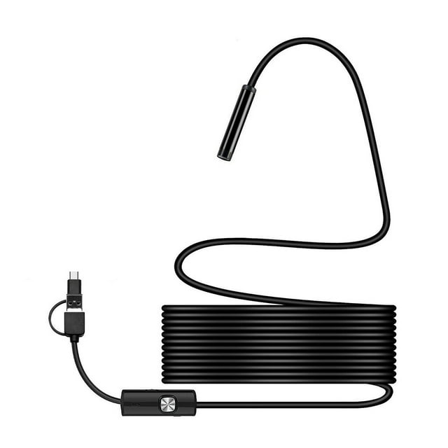 Inteprter Kit de dispositivos de cámara de comprobación de teléfono, conjunto de herramientas de inspección Interior impermeable Universal Teléfono y Comunicación 5.5mm * 1M