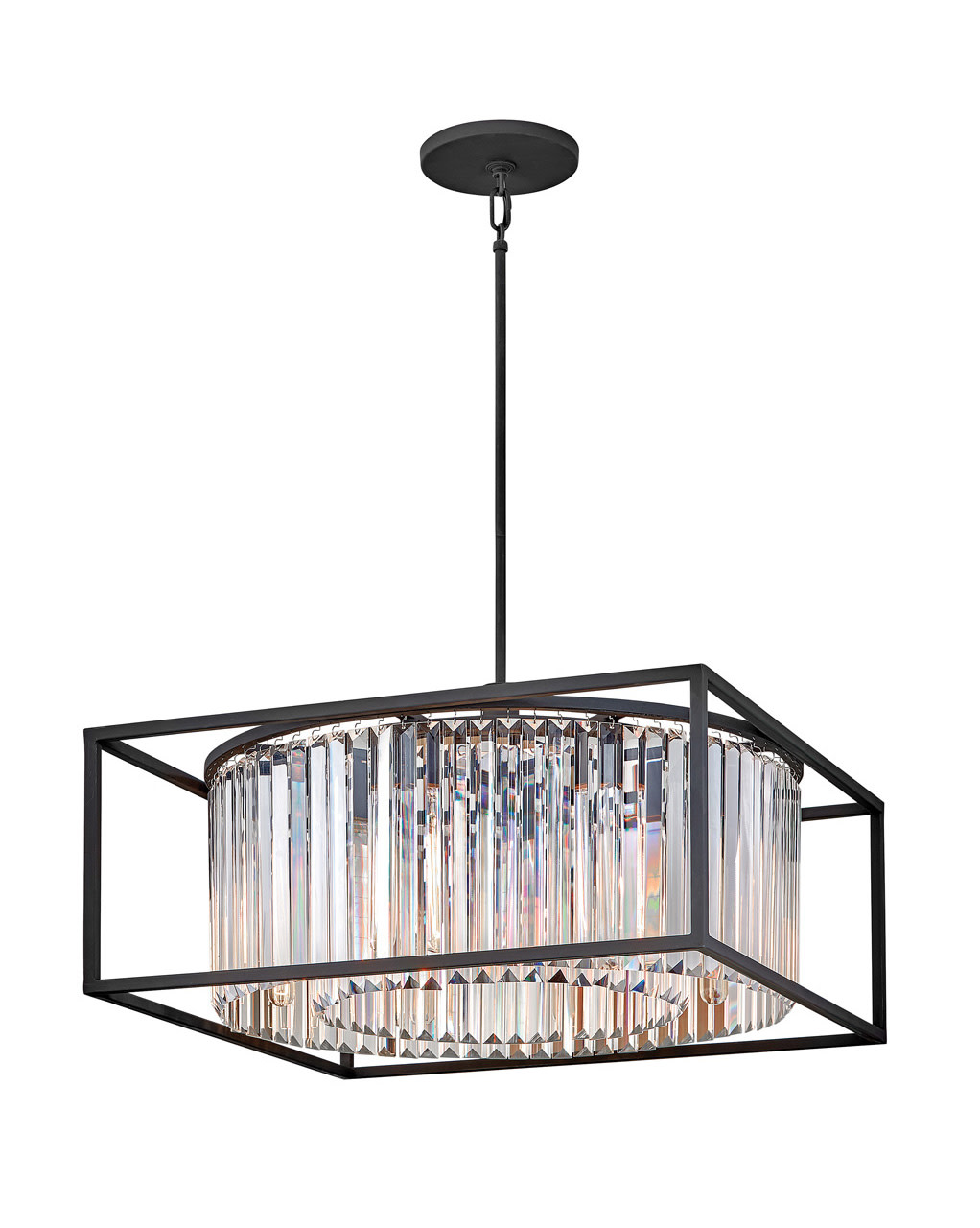 square drum chandelier