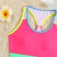 thumbnail image 4 of Teen Girl Swimsuits Tankini 9-10 Years Girl Bathing Suit with Adjustable Straps Bathing Suits Quick Dry Swimsuit Swimsuits Tropical Print Swimwear Beach Vacation Swimsuit, 4 of 5