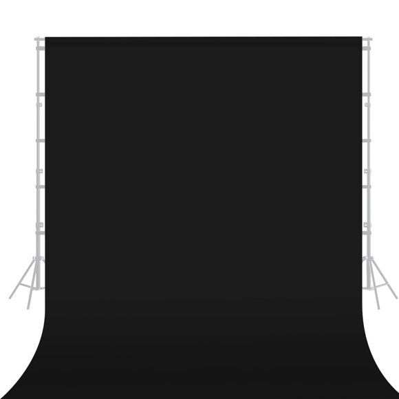 GAINVANE 7x10 (2x3M) Pies Fondo Negro Fotografía Alta Densidad Tela de Poliéster Fondo de Foto Negro Cortina Pantalla Plegable sin Costuras Sesión de Fotos Retrato Fiesta Estudio de video