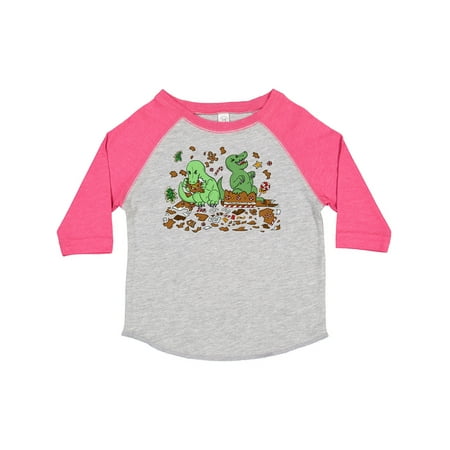 

Inktastic Tiny Dinosaurs Ruining Gingerbread House Gift Toddler Boy or Toddler Girl T-Shirt