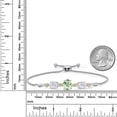 thumbnail image 5 of Gem Stone King 925 Silver & 10K Yellow Gold Green Prasiolite White Moissanite & Lab Grown Diamond Bracelet for Women | 5.46 Cttw | Gemstone | Oval 10X8MM and 8X6MM | Fully Adjustable 9 inch, 5 of 5