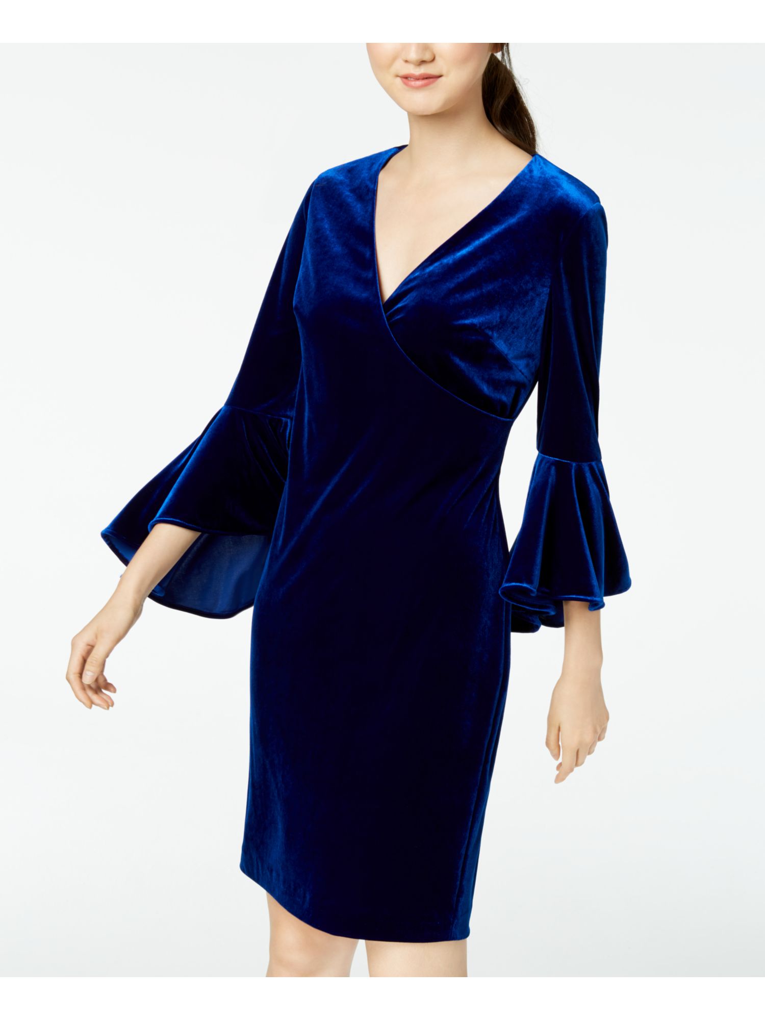 Blue velvet calvin klein dress 2025